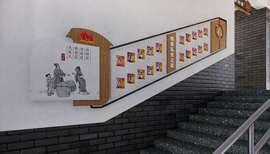 校园楼梯文化墙设计